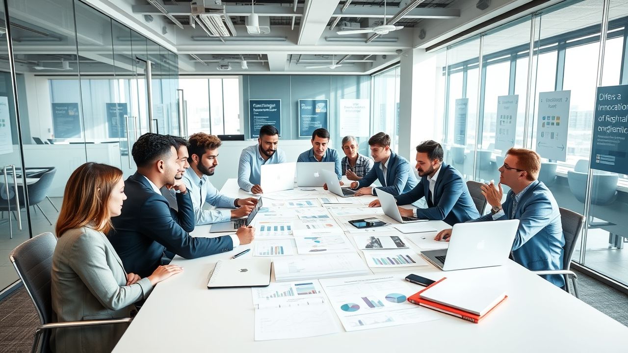 SDR team discussing sales strategy in a B2B company